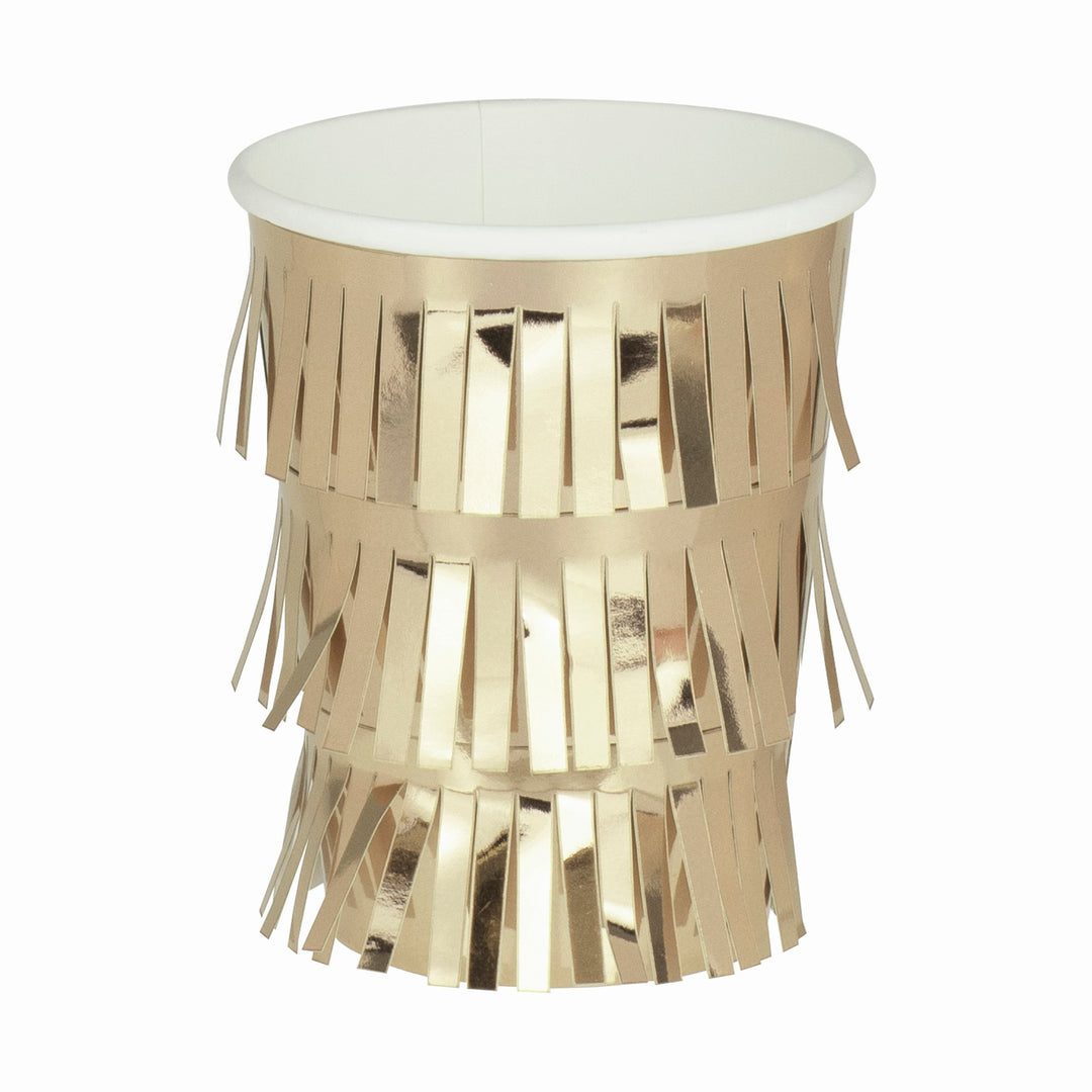 Gold Fringed Hen Party Paper Cup - Team Hen