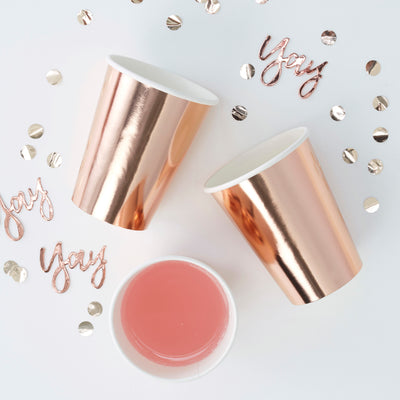 Rose Gold Hen Party Paper Cup - Team Hen