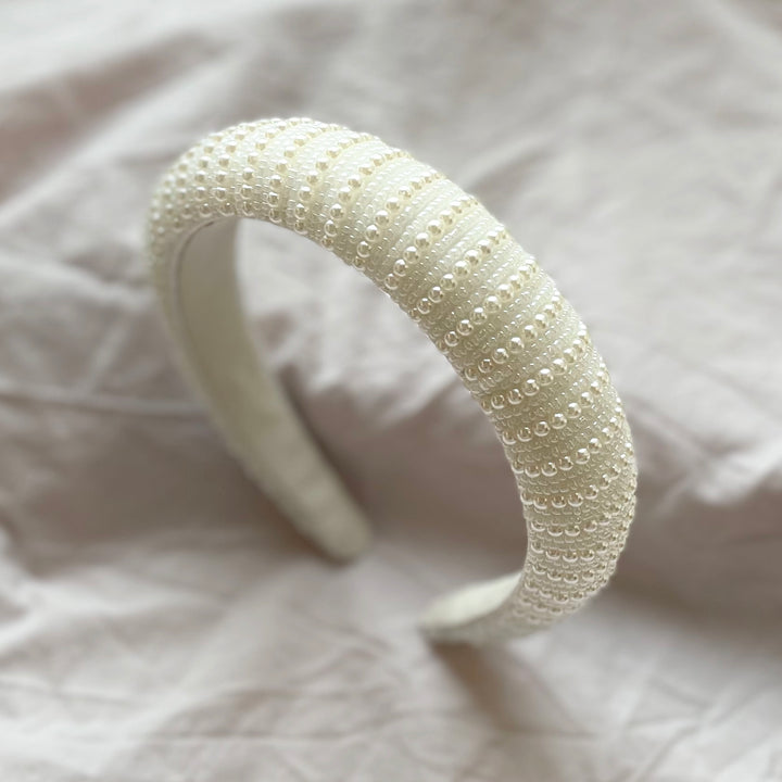 Luxury Pearl Padded Headband - Team Hen