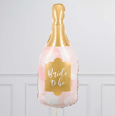 XL Bride to Be Champagne Bottle Foil Balloon 36" | Bride Balloons - Team Hen