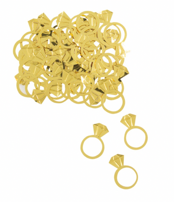 Gold Diamond Ring Confetti - Team Hen