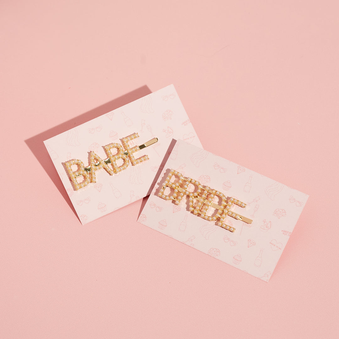 Bride Diamanté Hair Slide Gold - Team Hen