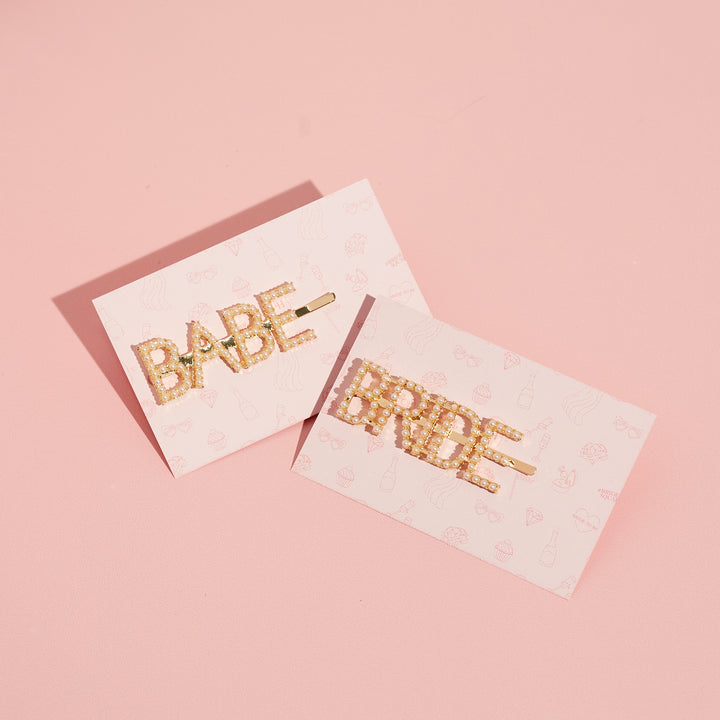 Bride Diamanté Hair Slide Gold - Team Hen