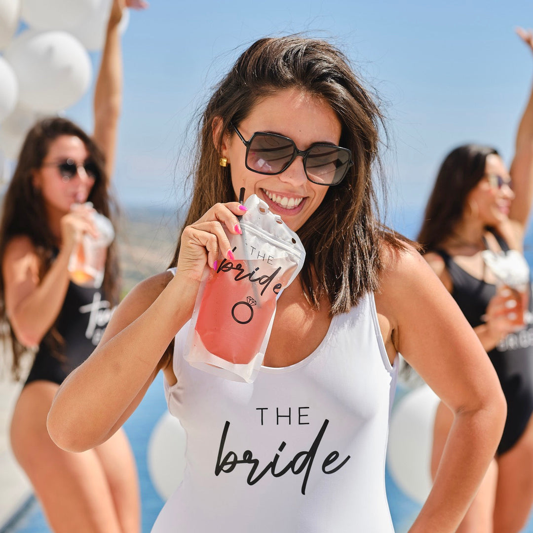 Team Bride Drinking Pouch & Lanyard - Team Hen