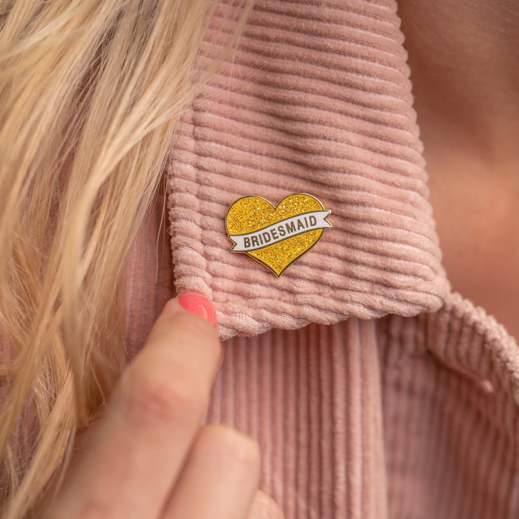 Bridesmaid Heart Lapel Pin