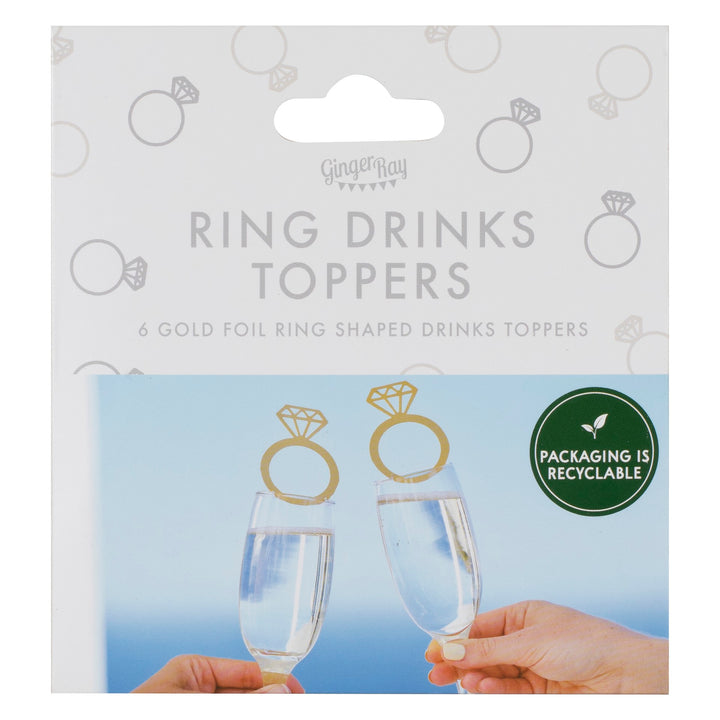 Engagement Ring Hen Party Drink Toppers - Team Hen