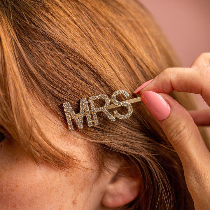 Mrs Diamanté Hair Slide Silver