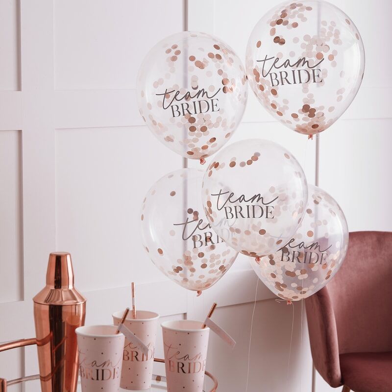 Confetti Filled Team Bride Balloons - Team Hen