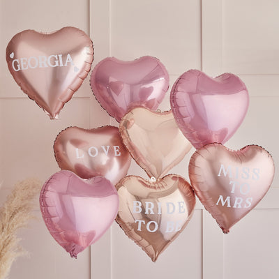 Customisable Heart Balloon Bundle - Team Hen