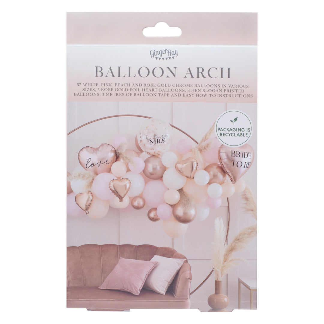 Future Mrs Rose Gold Balloon Arch Kit | Hen Party Balloons - Team Hen