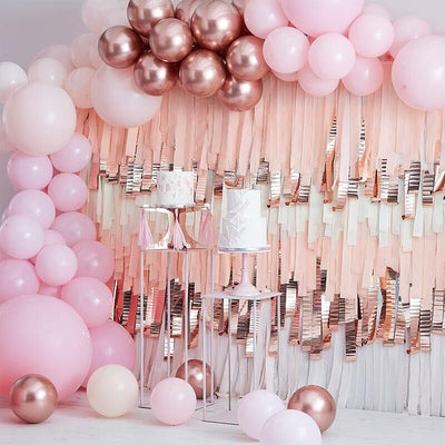 XL Pink & Rose Gold Balloon Arch Kit | Hen Party Balloons - Team Hen
